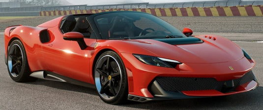【予約】12月以降発売予定FERRARI 296 SPECIALE A SPIDER 2025 展示ケース付 ロッソ・ディーノ レッド ブラック / LOOKSMART 1/12 ミニカー