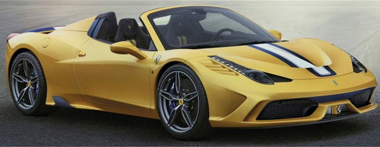 【予約】12月以降発売予定FERRARI 458 SPECIALE A SPIDER 2013 展示ケース付 ジャッロ・トリストラート イエローメタリック / LOOKSMART 1/12 ミニカー
