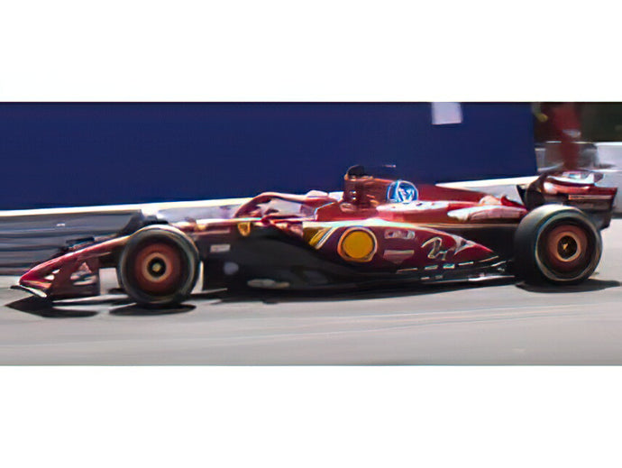 FERRARI F1 SF-24 スクーデリアフェラーリ No.16 2024 モナコGP 優勝 C.ルクレール ショーケース付 レッド ホワイト イエロー/ LOOKSMART 1/18 ミニカー
