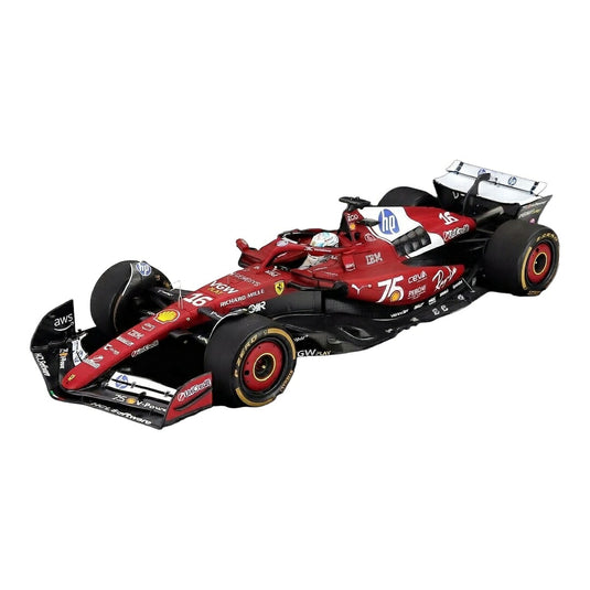 Ferrariフェラーリ F1 SF-25 #16 Charles Leclerc 2nd モナコGP 2025 75周年記念シェルカラー / LOOKSMART 1/18 ミニカー