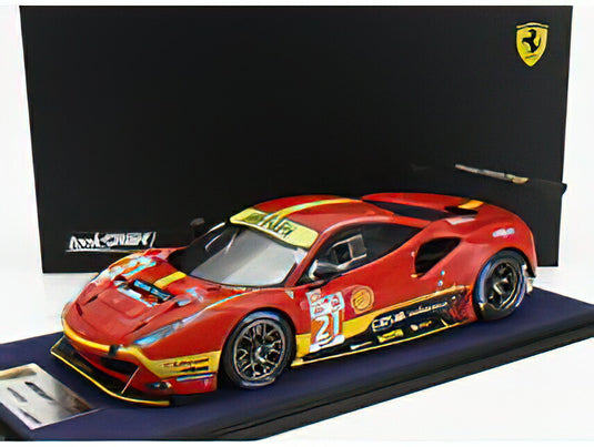 FERRARIフェラーリ 488 GTE EVO 3.9L TURBO V8 TEAM AF CORSE N 21 24h LE MANS 2023 SIMON MANN  ULYSSE DE PAUW  JULIEN PIGUET  RED YELLOW/LOOKSMART 1/18ミニカー