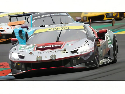 【予約】2026年発売予定FERRARI 296 LMGT3 N21 2位 LMGT3 ルマン24時間 2025 シルバー レッド/ LOOKSMART 1/18 ミニカー