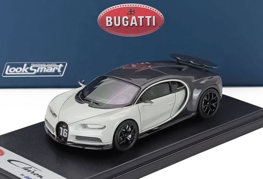 BUGATTI CHIRON SPORT N 16 ウィングアップ 2019 カーボン 2トーン グレー / LOOKSMART 1/43 ミニカー