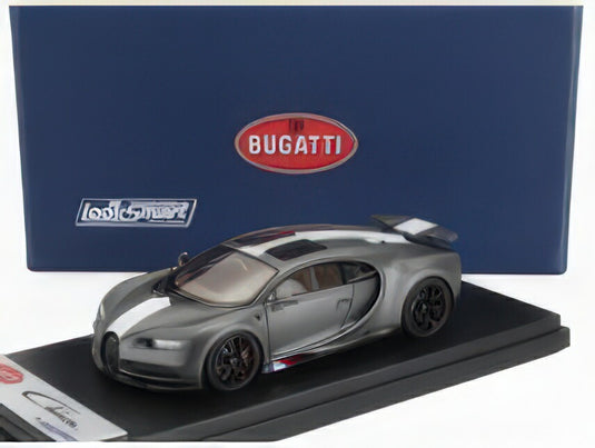 BUGATTI  CHIRON SPORT LES LEGENDES DU CIEL 2018  GRIS SERPENT  MATT GREY WHITE/LOOKSMART 1/43ミニカー