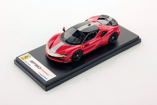 FERRARI - SF90 STRADALE HYBRID 1000hp 2019 - ROSSO CORSA - RED BLACK SILVER/LOOKSMART 1/43ミニカー