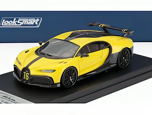 BUGATTI CHIRON PUR SPORT No.16 2020 イエロー/ブラック/ LOOKSMART 1/43 ミニカー