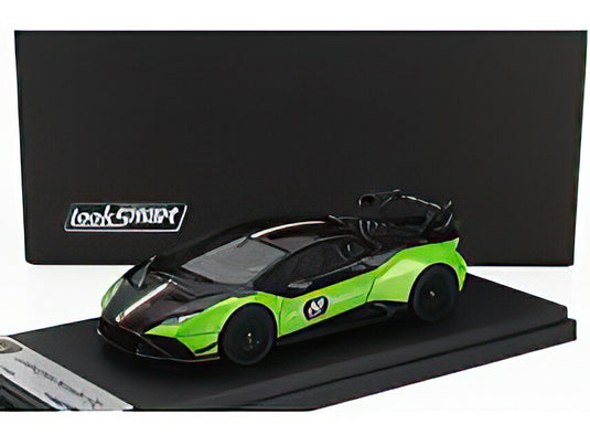 LAMBORGHINI HURACAN STO N10 イタリアンストライプ 10周年 2023 グリーンブラック/ LOOKSMART 1/43 ミニカー
