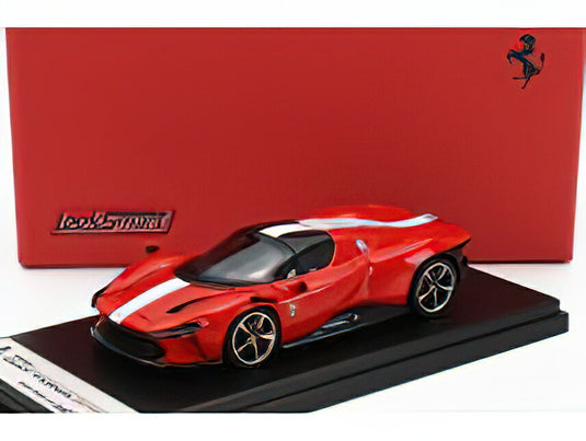 FERRARI - DAYTONA SP3 CLOSED ROOF 2022 - ROSSO SCUDERIA - RED WHITE/LOOKSMART 1/43ミニカー