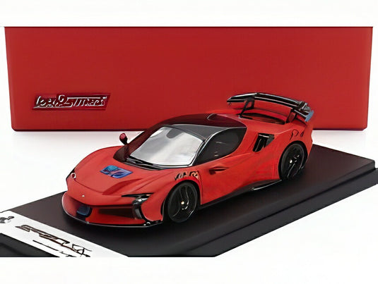 FERRARI SF90 XX STRADALE 2024 ロッソ・ルマン マットレッド ブルー ブラック/LOOKSMART 1/43ミニカー