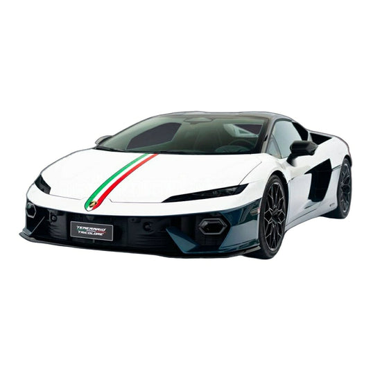 【予約】2026年発売予定 Lamborghiniランボルギーニ Temerario イタリアンストライプ 2024 ビアンコモノセルス/ブルーマリナス / LOOKSMART 1/43 ミニカー