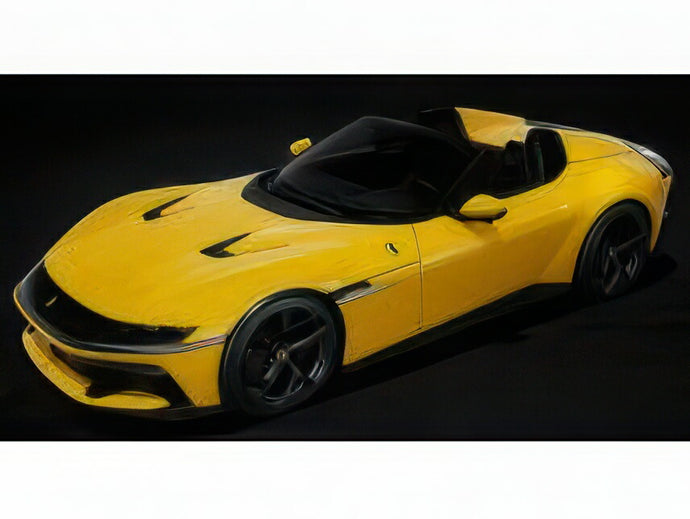 【予約】12月以降発売予定FERRARI 12 チリンドリ V12 830cv スパイダー オープン 2024 ジャッロトリストラート イエローメタリック/ LOOKSMART 1/43 ミニカー