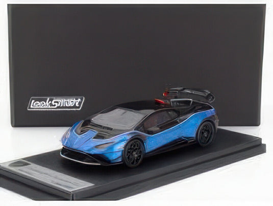 LAMBORGHINI ウラカン STJ 2024 ブルーエリアディ ブルーメタリック ブラック/ LOOKSMART 1/43 ミニカー