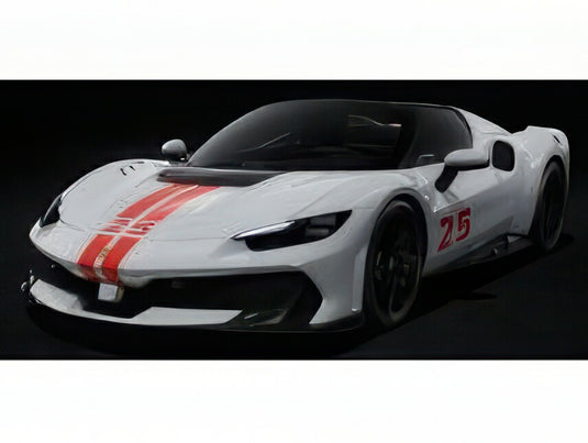 【予約】12月以降発売予定FERRARI 296 スペチアーレ A N 25 スパイダー オープン 2025 ビアンコアルティコ ホワイト レッド/ LOOKSMART 1/43 ミニカー