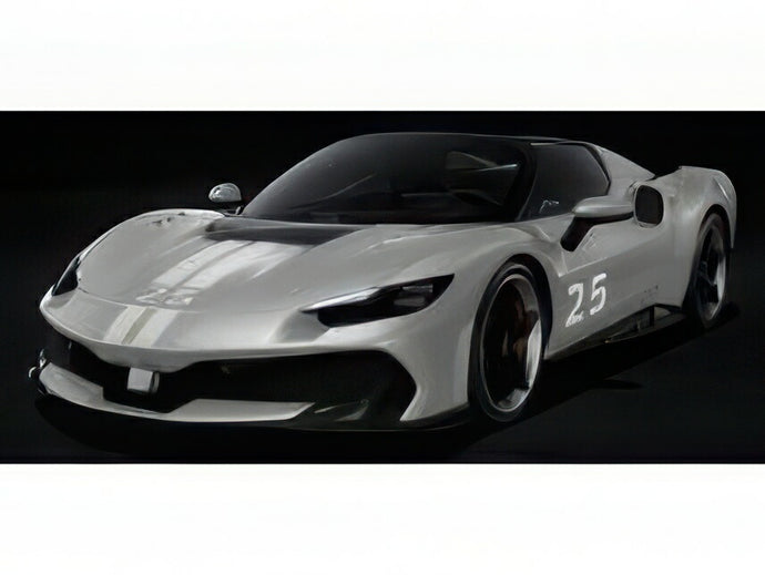 【予約】12月以降発売予定FERRARI 296 スペチアーレ A N 25 スパイダー オープン 2025 グリージョスクアーロ グレー ホワイト/ LOOKSMART 1/43 ミニカー