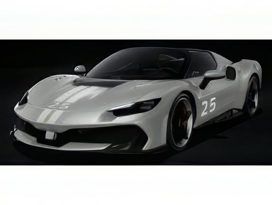 【予約】12月以降発売予定FERRARI 296 スペチアーレ A N 25 スパイダー オープン 2025 グリージョスクアーロ グレー ホワイト/ LOOKSMART 1/43 ミニカー