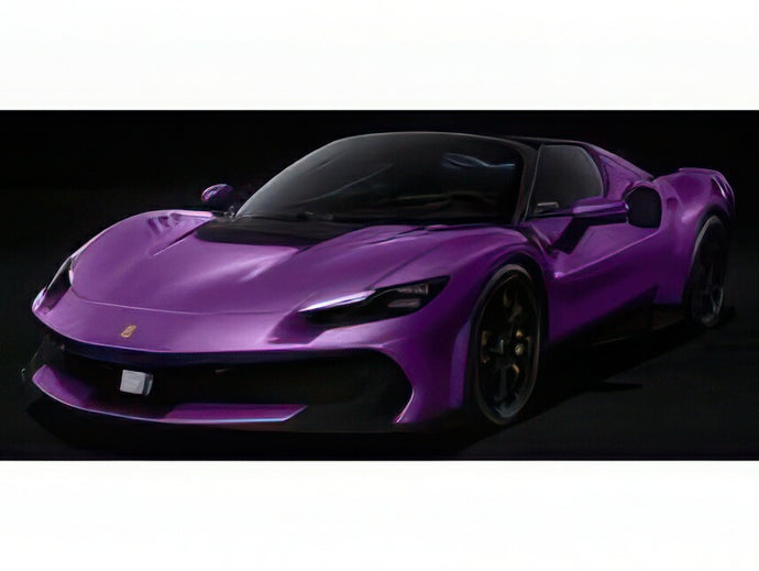 【予約】12月以降発売予定FERRARI 296 スペチアーレ A スパイダー オープン 2025 ヴィオラホンコン パープル ブラック/ LOOKSMART 1/43 ミニカー