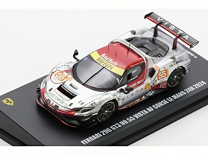 【予約】2026年発売予定FERRARI 296 GT3 VISTA AF CORSE No.55 ルマン24時間 2024 A.ROVERA/F.HERIAU シルバー/レッド/ LOOKSMART 1/64 ミニカー