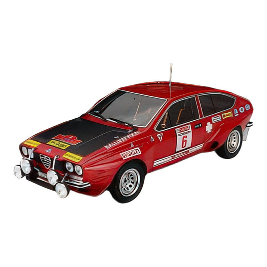 アルファロメオ アルフェッタ GT Gr.2 ナイトバージョン #6 ラリー・イゾラ・デルバ 1975 Amilcare Ballestrieri Enrico Gigli レッド