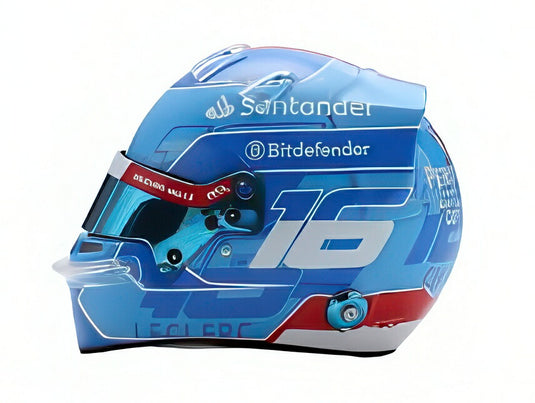 BELL HELMET ヘルメット F1 シャルル・ルクレール TEAM フェラーリ HP N 16 マイアミGP 2024 ライトブルー/ LOOKSMART 1/5 ミニカー
