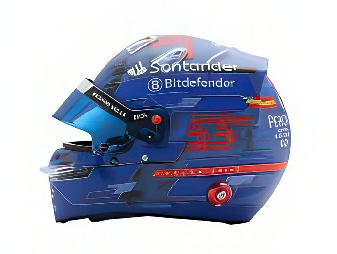 【予約】2025年発売予定BELL HELMET ヘルメット F1 カルロス・サインツ TEAM フェラーリ HP N 55 マイアミGP 2024 ブルー/ LOOKSMART 1/5 ミニカー