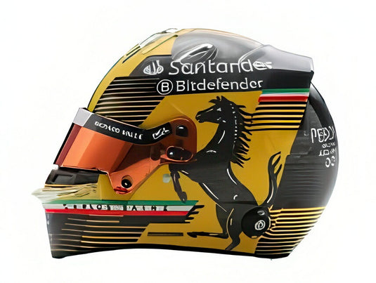 【予約】2025年発売予定BELL HELMET ヘルメット F1 カルロス・サインツ TEAM フェラーリ HP N 55 モンツァ イタリアGP 2024 イエローブラック/ LOOKSMART 1/5 ミニカー