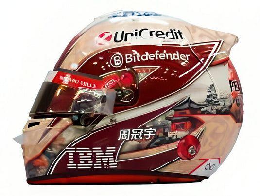 【予約】10-12月以降発売予定BELL HELMET F1 周冠宇 TEAM FERRARI HP #24 2025シーズン イエロー/レッド/ LOOKSMART 1/5 ミニカー