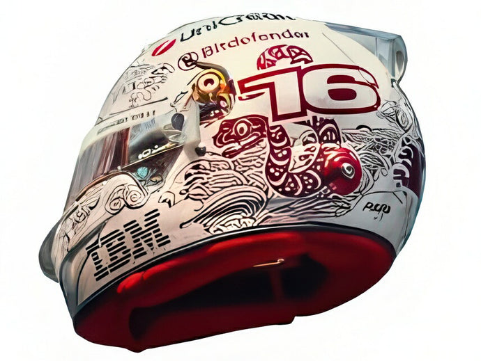 【予約】10-12月以降発売予定BELL HELMET F1 シャルル・ルクレール TEAM FERRARI HP #16 中国GP 2025 ホワイト/レッド/ LOOKSMART 1/5 ミニカー