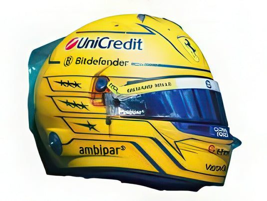 【予約】12月以降発売予定FERRARI ヘルメット F1 ルイス・ハミルトン TEAM FERRARI HP N 44 MIAMI GP 2025 イエロー ブルー/ LOOKSMART 1/5 ミニカー