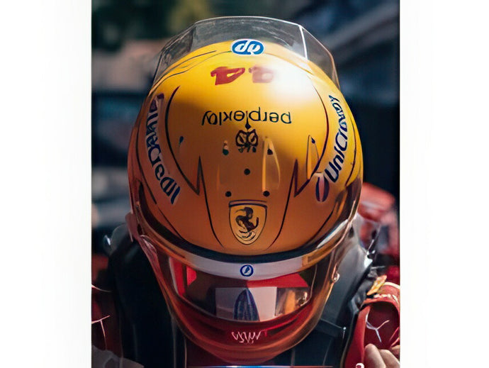 【予約】12月以降発売予定FERRARI ヘルメット F1 ルイス・ハミルトン TEAM FERRARI HP N 44 MONACO GP 2025 イエロー レッド/ LOOKSMART 1/5 ミニカー