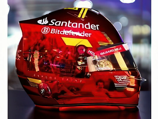 【予約】2026年発売予定BELL HELMET F1 C.サインツ N55 アブダビGP 2024 レッド/ LOOKSMART 1/5 ミニカー