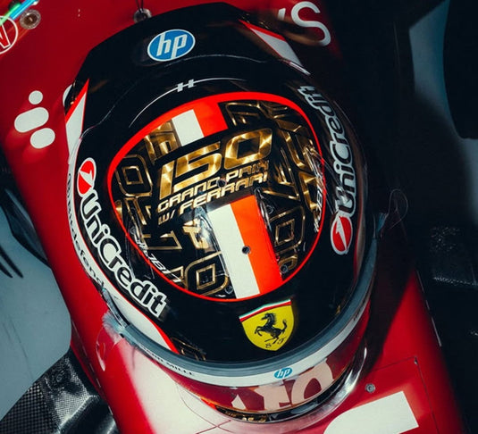 【予約】8-10月以降発売予定BELL HELMET F1 シャルル・ルクレール TEAM FERRARI HP N 16 アブダビGP 2025 フェラーリ150周年 / LOOKSMART 1/5 ミニカー