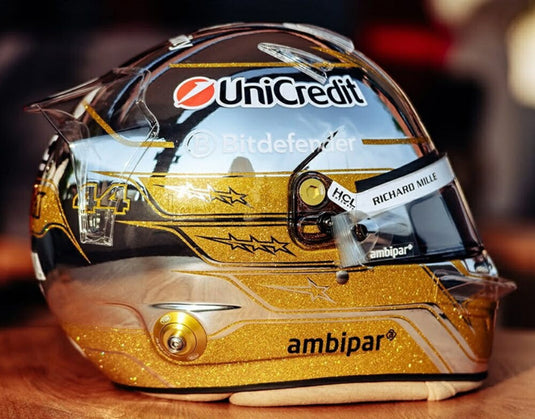 【予約】8-10月以降発売予定BELL HELMET F1 ルイス・ハミルトン TEAM FERRARI HP N 44 アブダビGP 2025 クロームイエロー / LOOKSMART 1/5 ミニカー