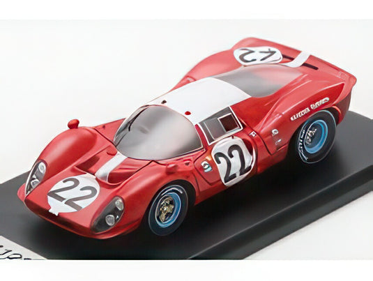 【予約】12月以降発売予定FERRARI 412P 4.0L V12 TEAM SCUDERIA FILIPINETTI N 22 24h LE MANS 1967 ジャン・ギシェ ハーバート・ミューラー レッド ホワイト/ LOOKSMART 1/43 ミニカー