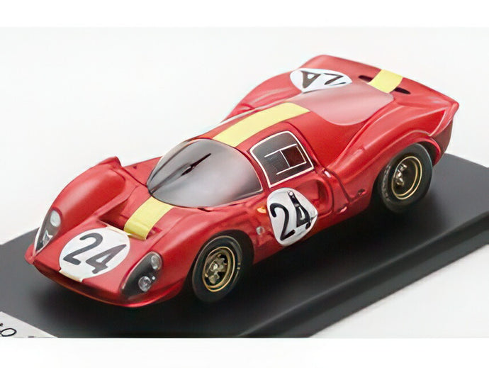 【予約】12月以降発売予定FERRARI 330 P4 4.0L V12 TEAM EQUIPE NATIONAL BELGE N 24 3位 24h LE MANS 1967 ウィリー・メレス ジャン・ブラトン・ブールリス レッド イエロー/ LOOKSMART 1/43 ミニカー