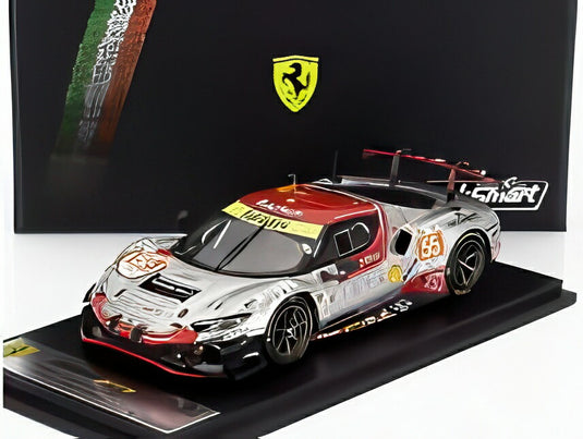 FERRARI 296 GT3 V6ターボ チームAFコルセ N55 24hルマン 2024 シルバーレッド/ LOOKSMART 1/43 ミニカー