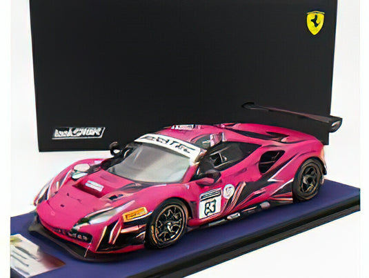 FERRARI - 488 GT3 EVO 3.9L TURBO V8 TEAM IRON DAMES N 83 WINNER GOLD CUP CLASS 24h SPA 2022 SARAH BOVY - RAHEL FREY - MICHELLE GATTING - DORIANE PIN FUCSIA BLACK/LOOKSMART 1/18ミニカー