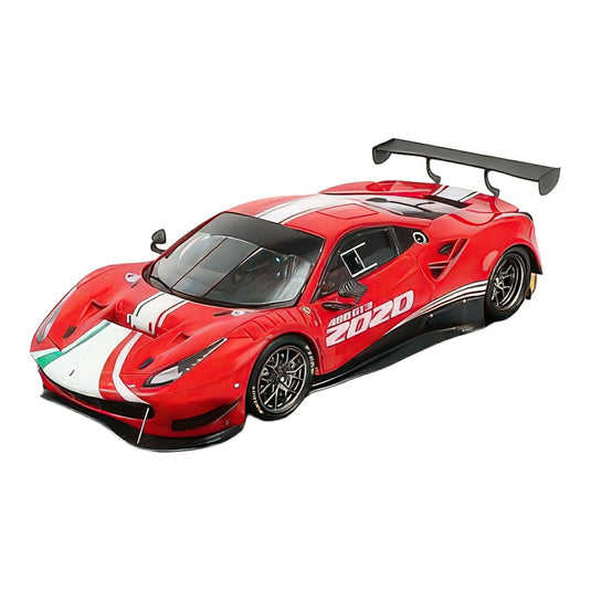 フェラーリ 488 GT3 Evo 2020 レッド ホワイト / LOOKSMART 1/43 ミニカー
