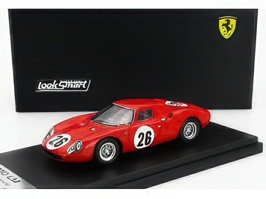 FERRARI 250LM クーペ 26号車 1966年パリ1000kmレース ドライバー:デイビッド・パイパー/マイク・パークス レッド/LOOKSMART 1/43ミニカー