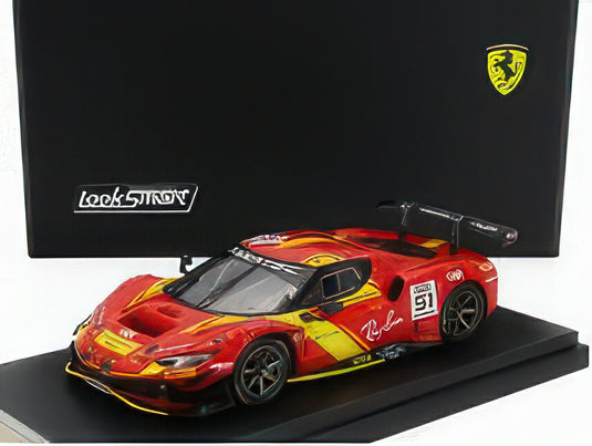 FERRARI 296 GT3 3.0L TWIN TURBO V6 TEAM AF CORSE FRANCORCHAMPS MOTORTS N 51 24h SPA 2023 NICKLAS NIELSEN ALESSIO ROVERA ROBERT SHWARTZMAN RED/LOOKSMART 1/43ミニカー