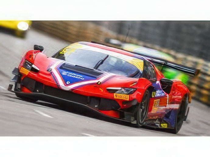 【予約】12月以降発売予定FERRARI 296 GT3 3.0L ターボ V6 チーム AF CORSE N 50 マカオGP FIA GT ワールドカップ 2024 アントニオ・フオコ レッド ブルー/ LOOKSMART 1/43 ミニカー