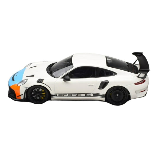 Porscheポルシェ 911 991.2 GT3 RS Manthey Racing ホワイト ブルー オレンジ 200台限定 / MINICHAMPS 1/18 ミニカー