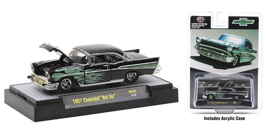 Chevroletシボレー ベルエア 1957 ブラック フレイム 旧車 模型 モデル / M2MACHINES 1/64 ミニカー 模型