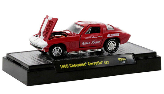Chevroletシボレー Corvetteコルベット 427 1966 レッド スポーツカー 模型 モデル / M2MACHINES 1/64 ミニカー 模型