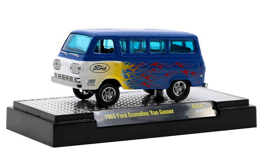 Fordフォード エコノライン Van Gasser 1965 働く車 模型 ダイキャスト モデル / M2MACHINES 1/64 ミニカー 模型
