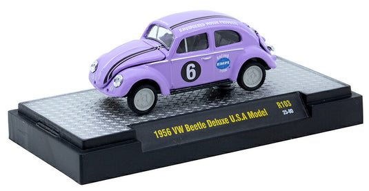 Volkswagenフォルクスワーゲン ビートル Deluxe 1956 パープル 旧車 模型 / M2MACHINES 1/64 ミニカー 模型