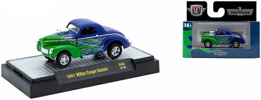 Willysウィリス クーペ Gasser 1941 フレイムス ドラッグカー 模型 モデル / M2MACHINES 1/64 ミニカー 模型