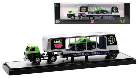 Dodgeダッジ L600 COE 1970 Willysウィリス クーペ 1941 トレーラーセット 模型 / M2MACHINES 1/64 ミニカー 模型