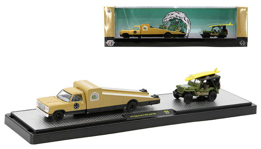 Dodgeダッジ トラック & Jeepジープ MB 1974 2台セット 働く車 模型 モデル / M2MACHINES 1/64 ミニカー 模型