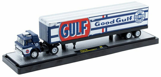 Fordフォード C-600 ガルフ & マスタング 1970 連結トレーラー 積載車 模型 / M2MACHINES 1/64 ミニカー 模型