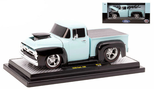 Fordフォード F-100 カスタム 1956 ブルー/ブラック トラック 模型 モデル / M2MACHINES 1/24 ミニカー 模型